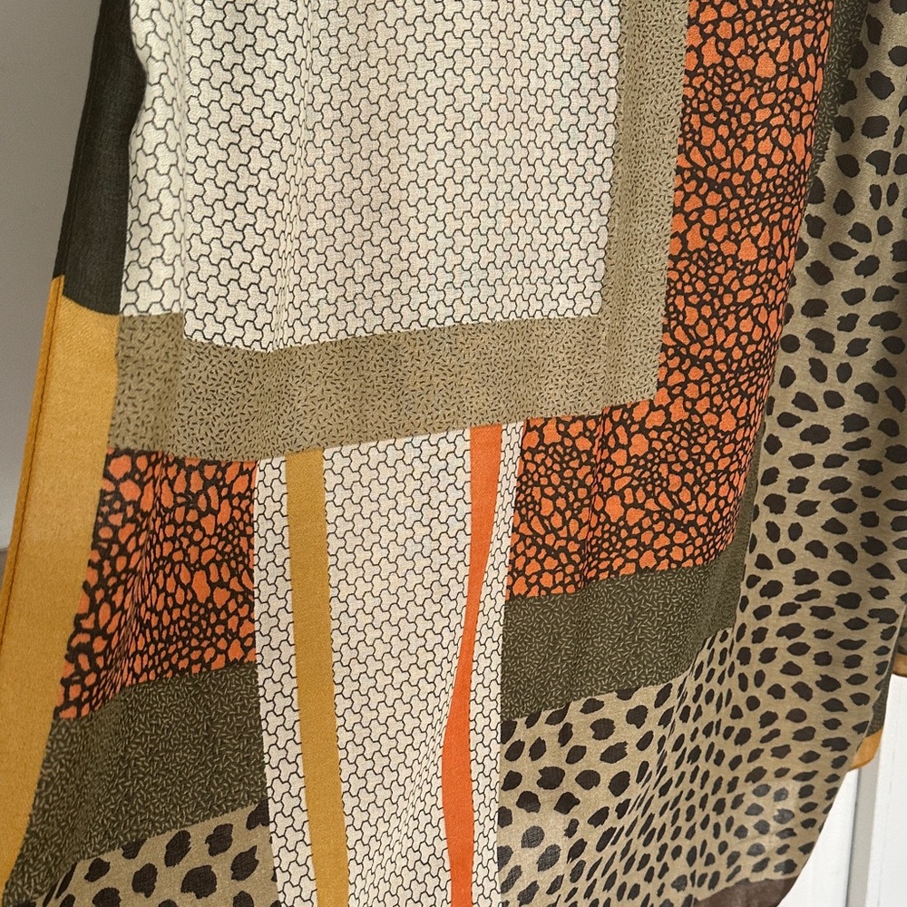 Leopard Print Patchwork Scarf Wrap, Gorgeous Autu… - image 2